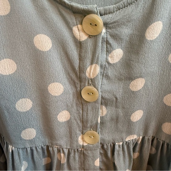 Primark Blue Puff Sleeve Peplum Blouse - Picture 4 of 8